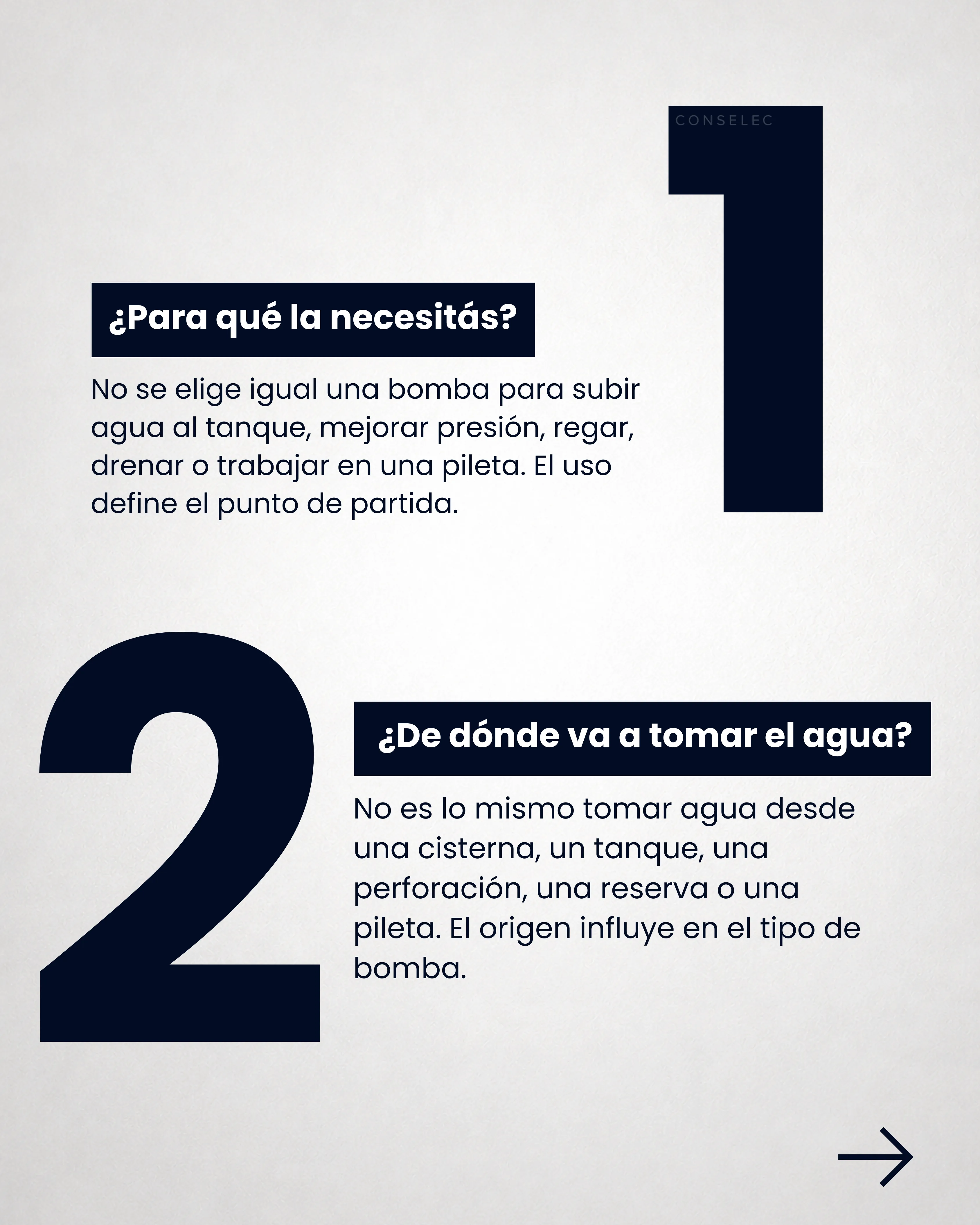 Primeras preguntas: para qué la necesitás y de dónde va a tomar el agua.
